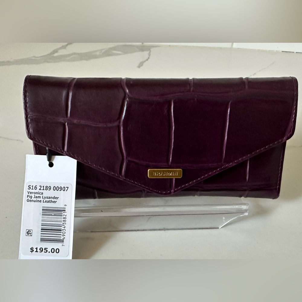 Brahmin Veronica fig jam Lysander genuine leather